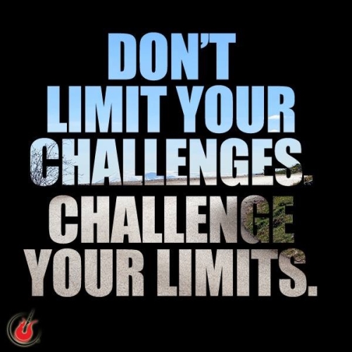 Don't limit your challenges. Challenge your limits.